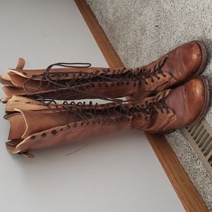 Bed stu lace up tall boot